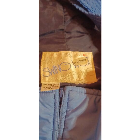 Vintage Swing West Men's Blue Insulated Ski Snow Pants Bib Overalls 34x30 - Picture 6 of 6